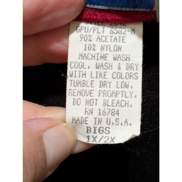 RCA Robe Corporation of America Robe Men's 1X Black Red with Tie Classic Vintage - Picture 8 of 14